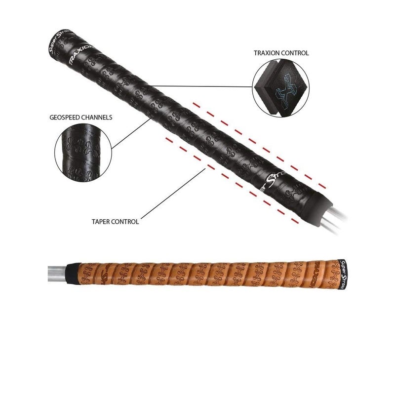 Super Stroke SuperStroke Traxion Wrap Golf Club Grip, Midsize, Advanced Surface Texture That Improves Feedback and Tackiness, Providing Durability and Comfortability, Tan - Image 2